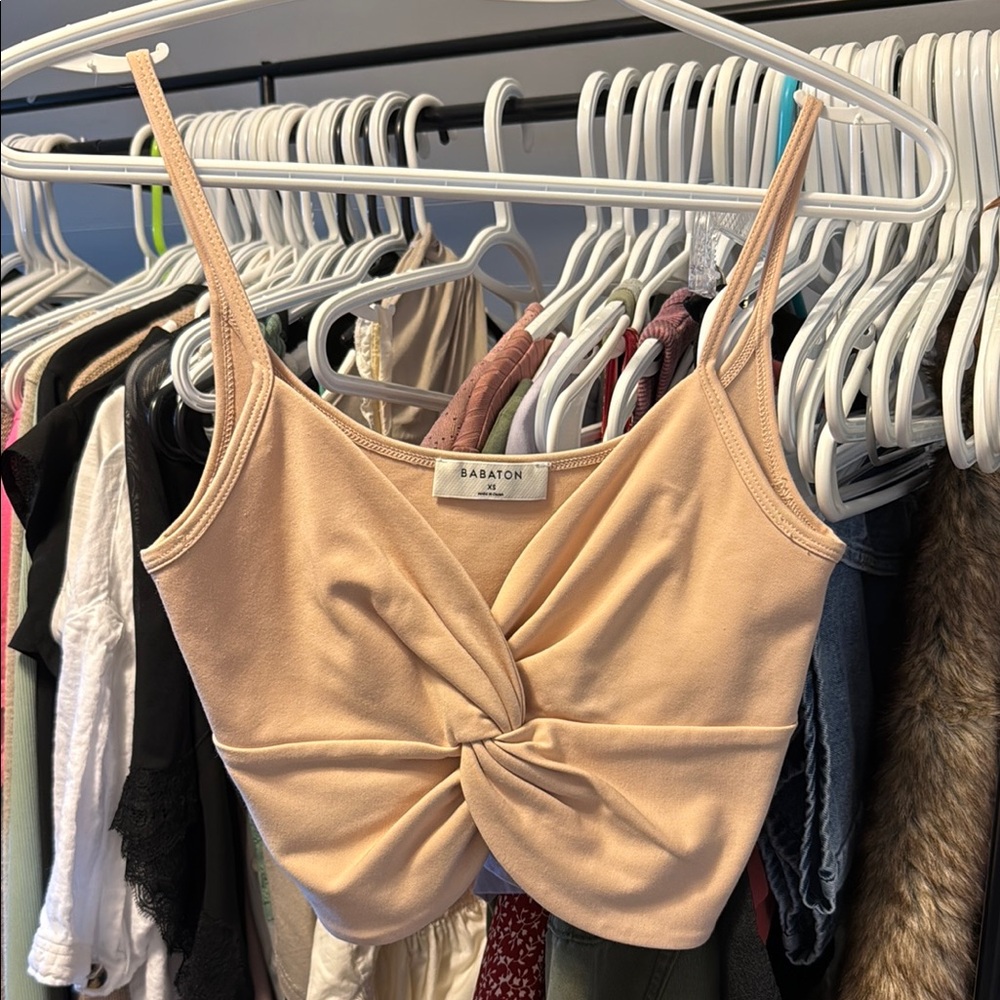 Babaton Peach Twist Front Cami Top